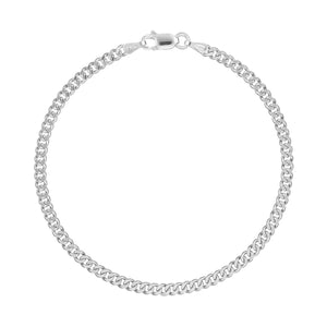 925 Silber 2,6mm Cuban Link Armband - IceFactory