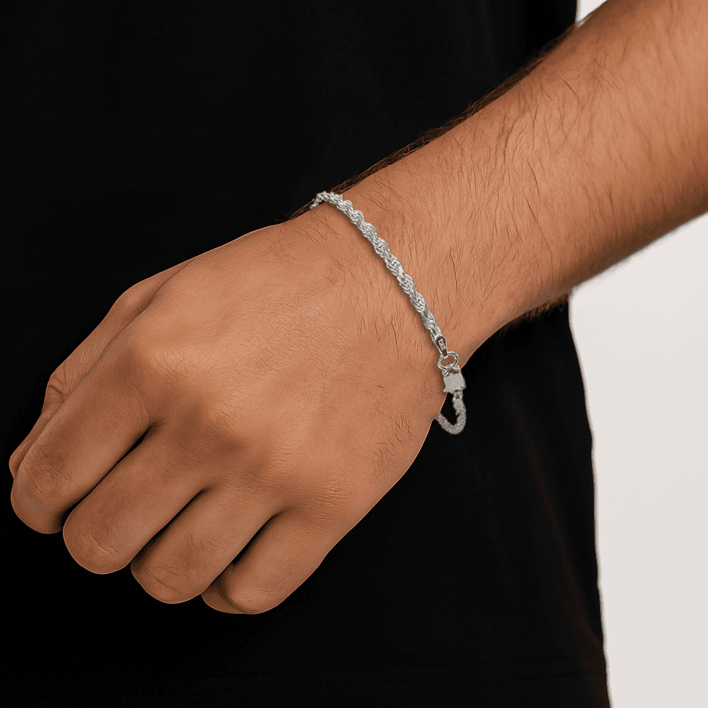 Kordelkette Armband 2,7mm 925 Silber - IceFactory
