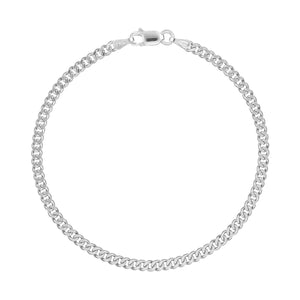 925 Silber 2,6mm Cuban Link Armband - IceFactory
