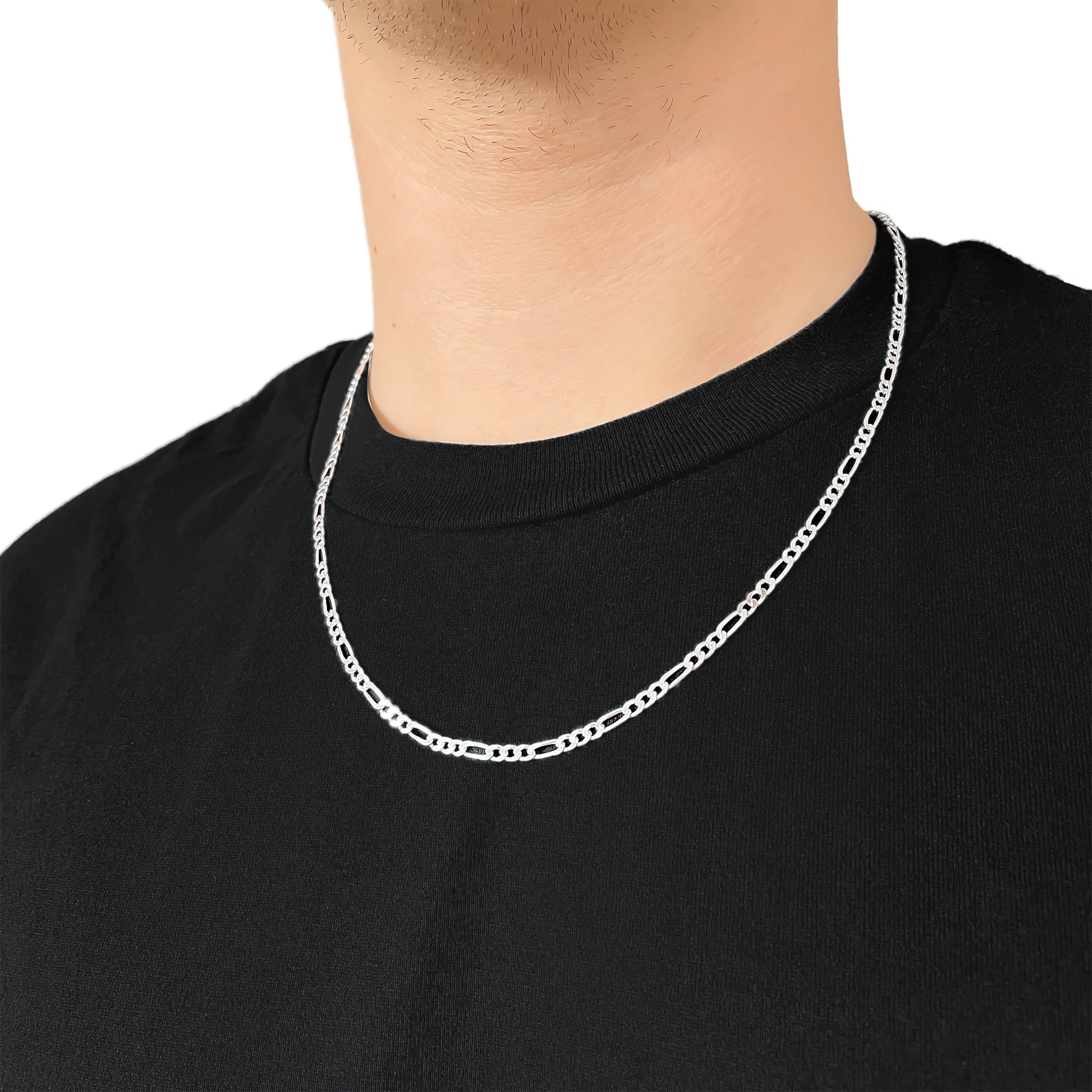 Figarokette 3mm Silber Halskette - IceFactory